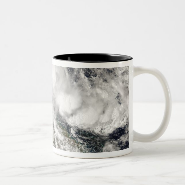 Tropical Cyclone Olga over northeast Australia Two-Tone Coffee Mug (Right)