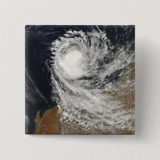 Tropical Cyclone Ophelia off Australia 15 Cm Square Badge (Front)