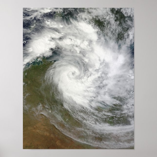 Tropical Cyclone Paul over Australia Poster (Front)
