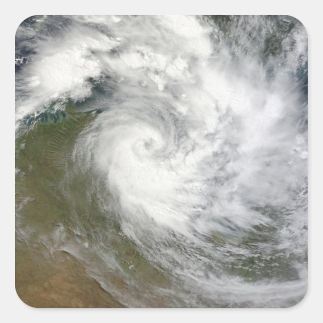 Tropical Cyclone Paul over Australia Square Sticker (Front)