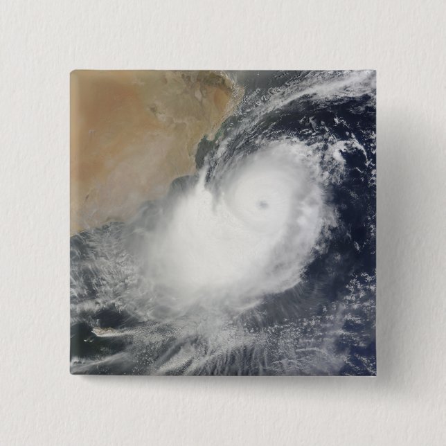 Tropical Cyclone Phet in the Arabian Sea 15 Cm Square Badge (Front)