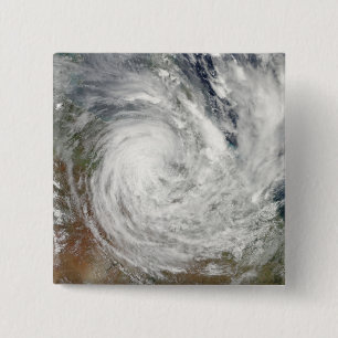 Tropical Cyclone Yasi over Australia 2 15 Cm Square Badge