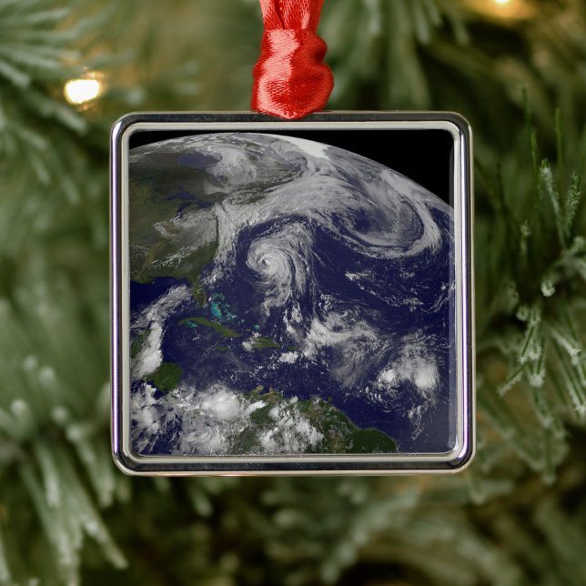Tropical Cyclones Katia, Lee, Maria And Nate. Metal Ornament (Tree)