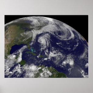 Tropical Cyclones Katia, Lee, Maria And Nate. Poster