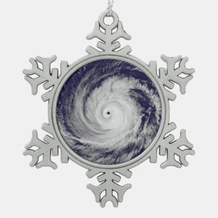 Tropical Cyclones Snowflake Pewter Christmas Ornament