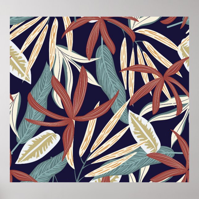 Tropical Dark: Creative Plant Print (Front)