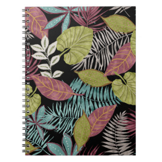 Tropical Dark Leaves: Textile Pattern Design Notebook