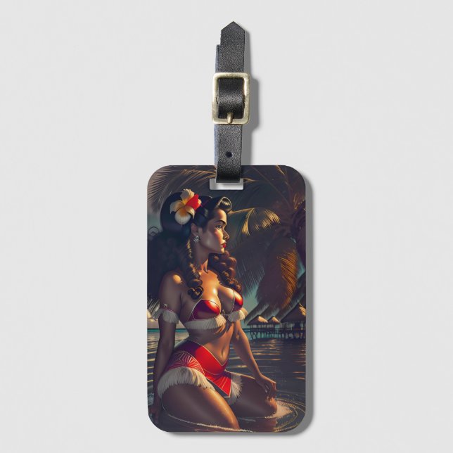 Tropical Dawn Luggage Tag (Front Vertical)