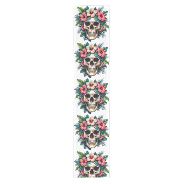 Tropical Decay: Bloom & Bone Short Table Runner (Front)