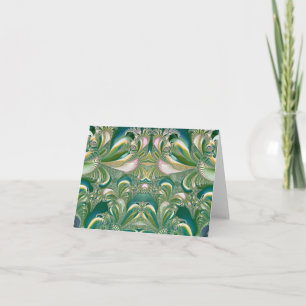 Tropical Delight in Green Note/Greeting Card