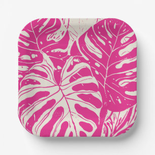Tropical designed paper plate