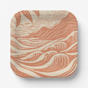 Tropical designed paper plate