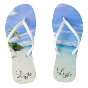 Tropical Destination Custom Thongs