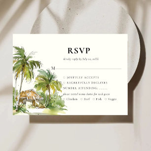 Tropical Destination Elegant RSVP Response Card