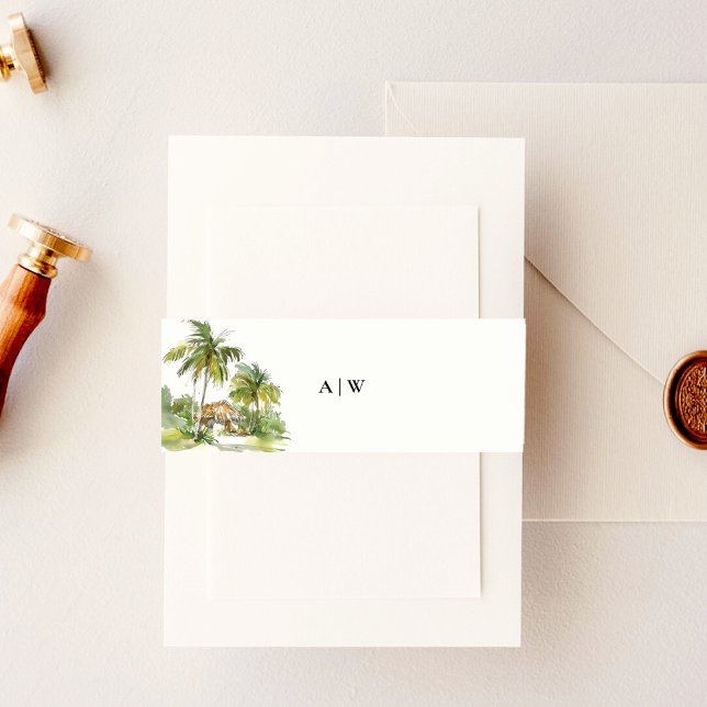 Tropical Destination Invitation Belly Band (Creator Uploaded)