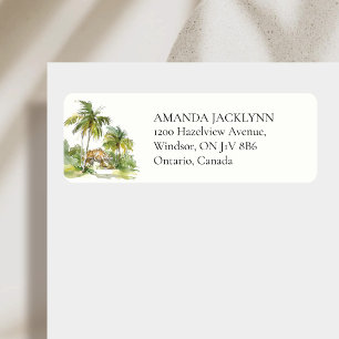 Tropical Destination Return Address Label