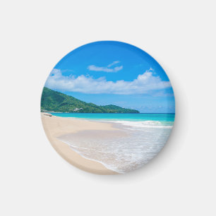 Tropical Destination Scenic Beach Photo Magnet