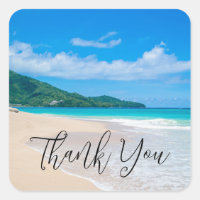 Tropical Destination Scenic Beach Photo Thank You