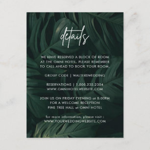 Tropical Destination Wedding Details  Enclosure Card