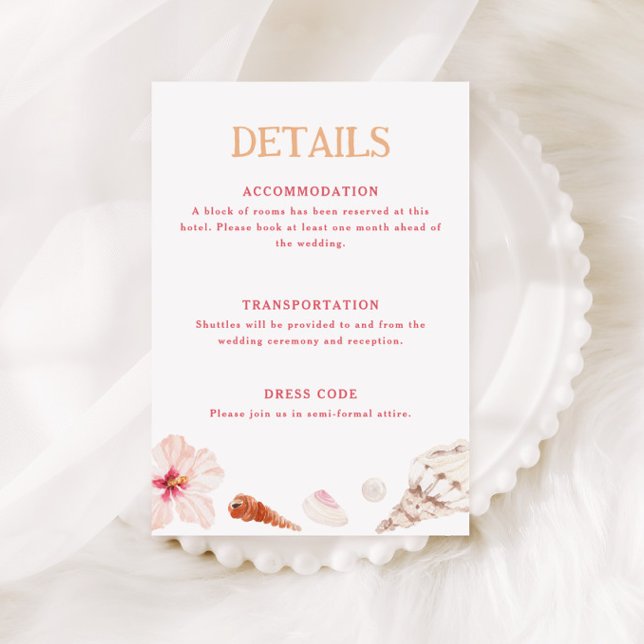 Tropical Destination Wedding Details Enclosure Card (Creator Uploaded)
