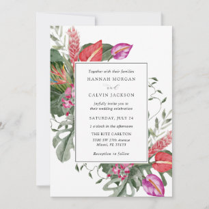 Tropical Destination Wedding Invitation