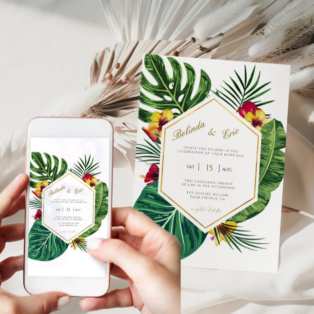 Tropical Destination Wedding Invitation (Creator Uploaded)