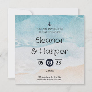 Tropical Destination Wedding Invite