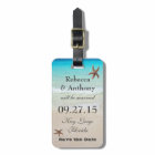 Tropical Destination Wedding Luggage Tag