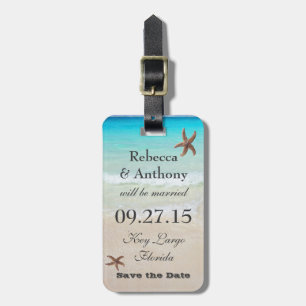 Tropical Destination Wedding Luggage Tag