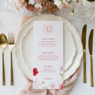 Tropical Destination Wedding Menu