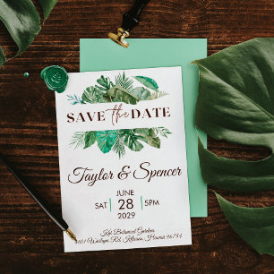 Tropical Destination Wedding Save the Dates Date