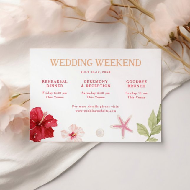 Tropical Destination Wedding Weekend Enclosure Card (Creator Uploaded)