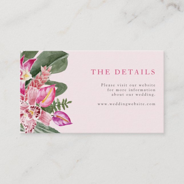 Tropical Details Enclosure Card (Front)