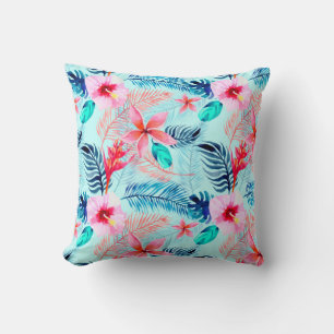 Tropical digital paper background cushion
