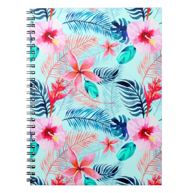 Tropical digital paper background notebook (Front)