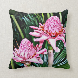Tropical Double Ginger Flower Cushion