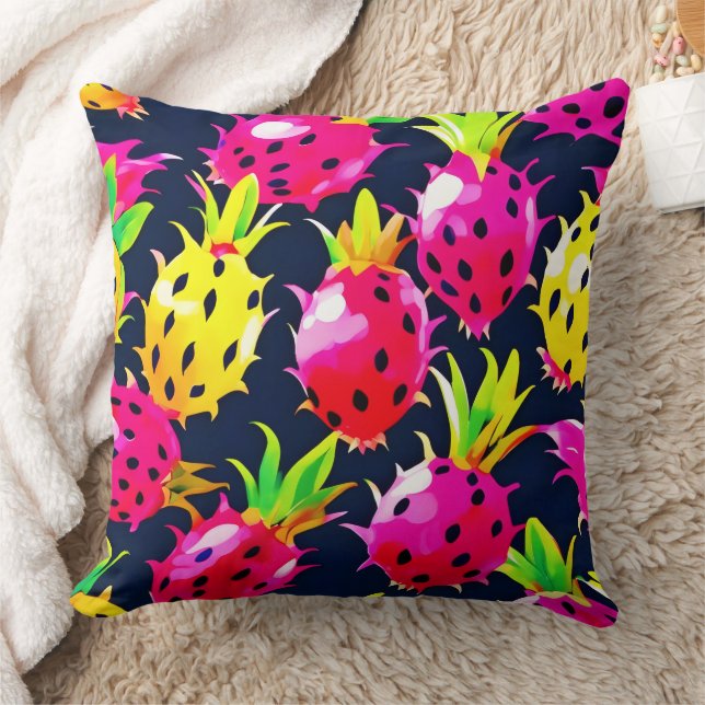 Tropical Dragon Fruit Fiesta Cushion (Blanket)