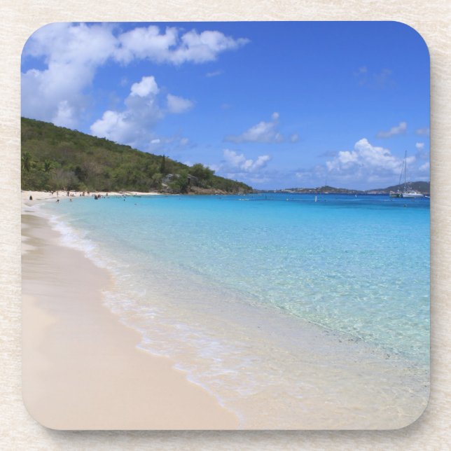 Tropical Dream Beach Cork Coaster (Front)