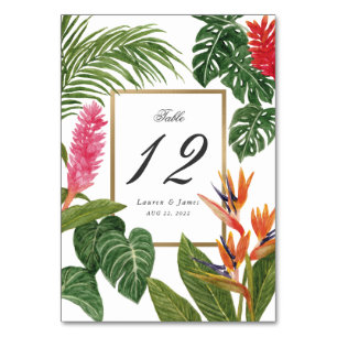 Tropical Dream Table Number