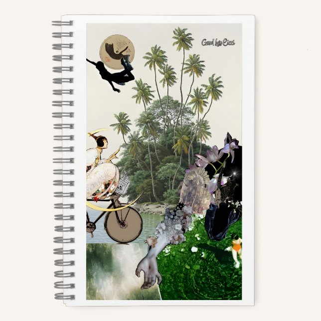 Tropical dreamlike conceptual collage notebook (Front)