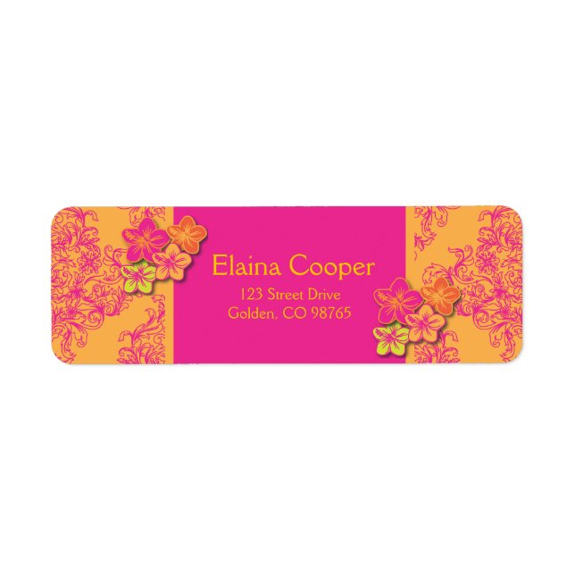 Tropical Dreams Return Address Label (Front)