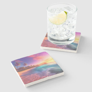 Tropical Dreamscape Stone Coaster