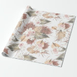 Tropical Dried Palm Leaves Foliage Floral Exotic Wrapping Paper<br><div class="desc">Fabulous dried palm leaves and tropical flowers wrapping paper</div>