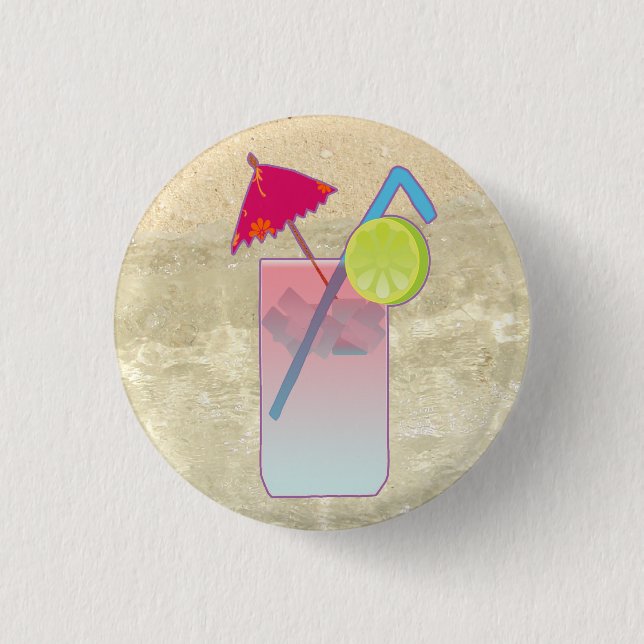 Tropical Drink Button (Front)