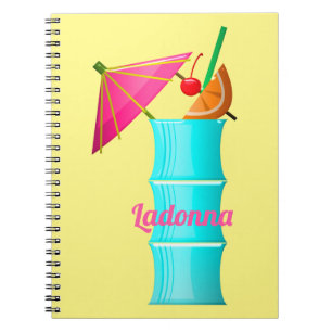 Tropical drink colourful summer Hawaiian cocktail Notebook