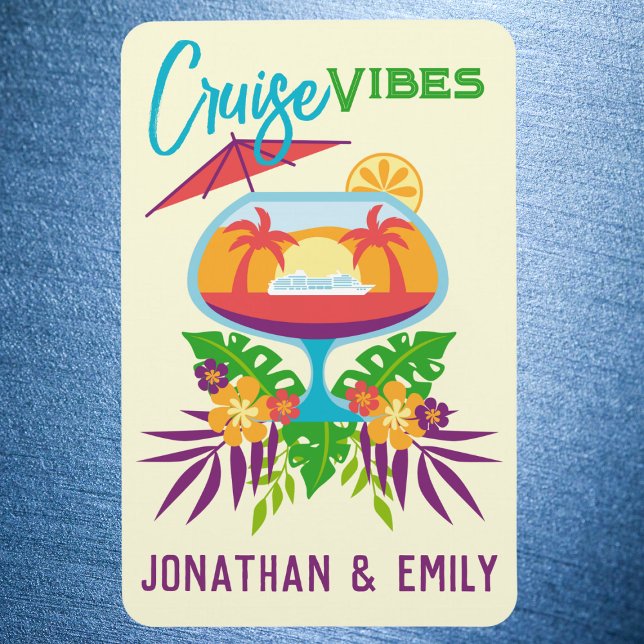 Tropical Drink Cruise Vibes Cruise Door Marker Magnet (Creator Uploaded)