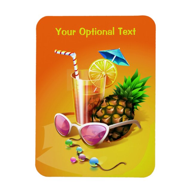 Tropical Drink custom magnet (Vertical)