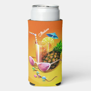Tropical Drink custom name Seltzer Can Cooler
