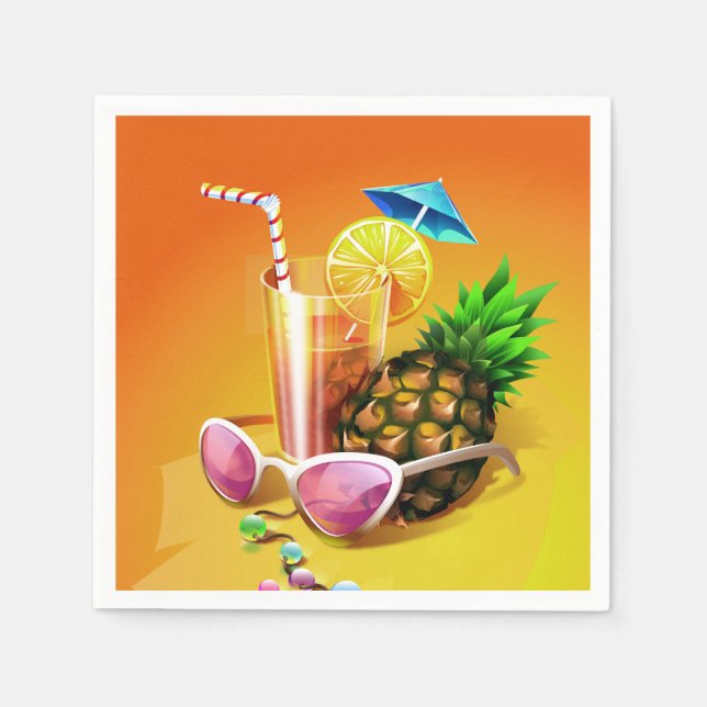 Tropical Drink paper napkins (Front)