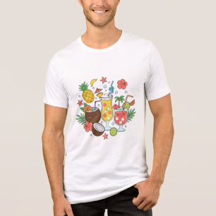 Tropical Drinks – Cute Summer Cocktail Men T-Shirt Tri-Blend Shirt